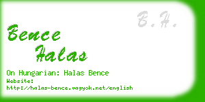 bence halas business card